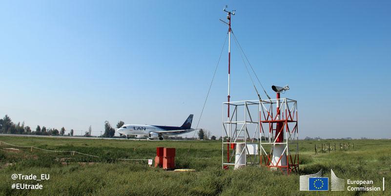 Weather station in an airport field
