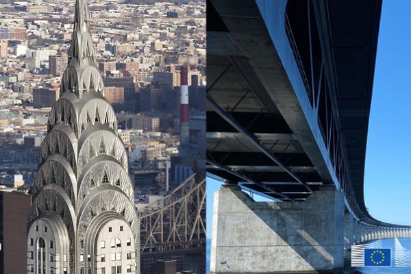Chrysler Building, and a bridge